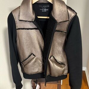 Metallic Leather Jacket